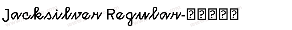 Jacksilver Regular字体转换